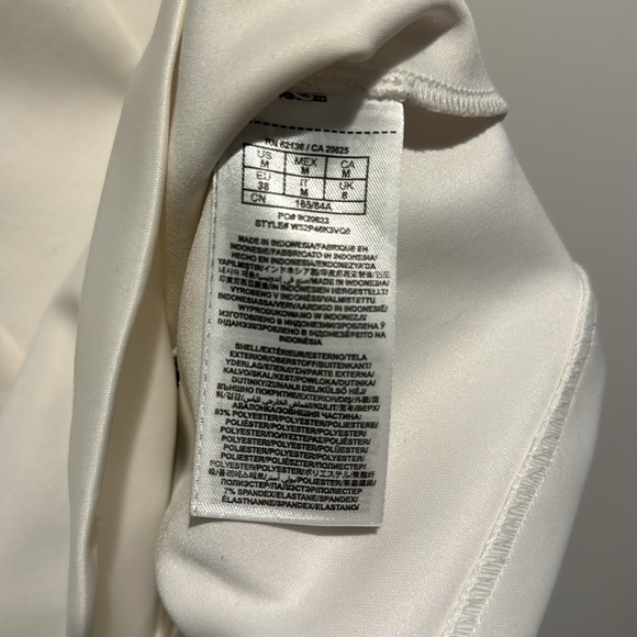 Guess Peplum Sleeveless Blouse White Sz M - Picture 6 of 7